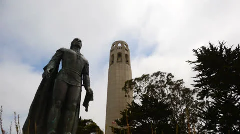 Time Lapse of Coit Tower San Francisco Stock Footage 24833312