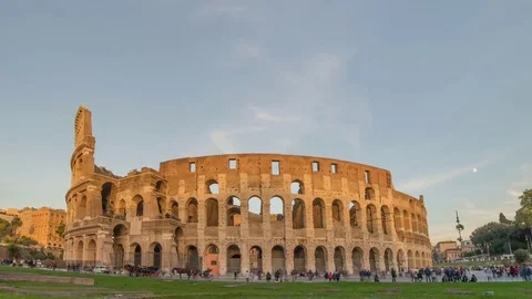 Time lapse of the coliseum rome Video stock 69143603
