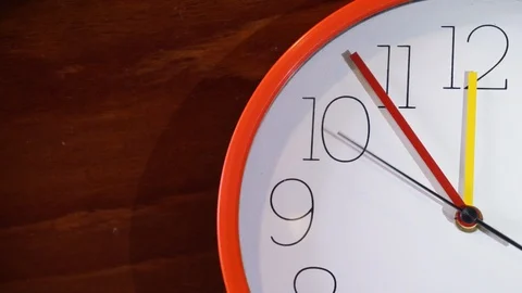 Time lapse COLOR clock, busy work, hurry up! Stock Footage 123401168
