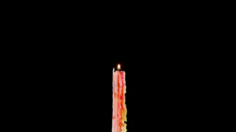 Time Lapse Color Dripping Candle Stock Footage 30367969