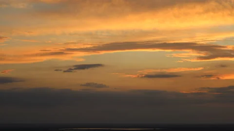 Time lapse of colorful clouds at sunset Stock Footage 138025344