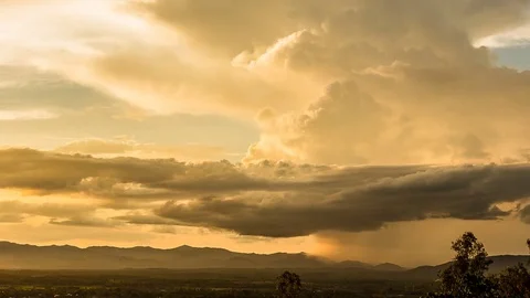 Time Lapse of Colorful dramatic sky with cloud at sunset.Sky with sun background Stock Footage 76506975