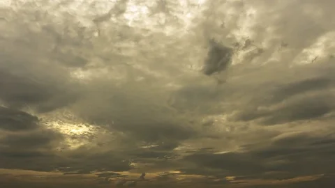 Time Lapse of Colorful dramatic sky with cloud at sunset.Sky with sun background Stock Footage 76506992