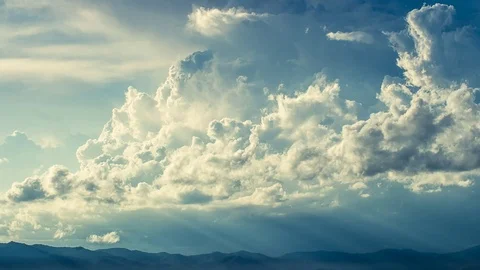 Time Lapse of Colorful dramatic sky with cloud at sunset.Sky with sun background Stock Footage 76507223