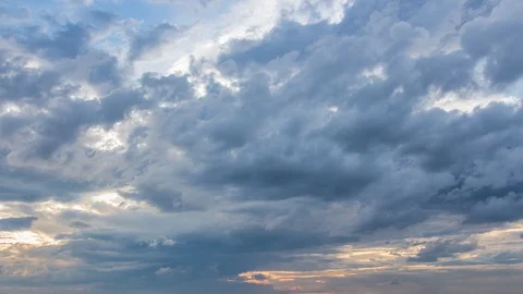 Time Lapse of Colorful dramatic sky with cloud at Sunrise. Stock Footage 94221619