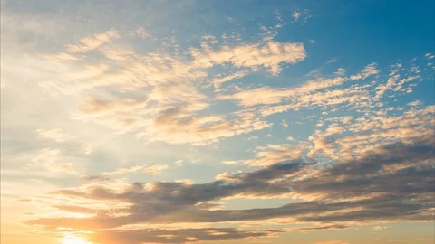 Time Lapse of Colorful dramatic sky with cloud at Sunrise. Stock Footage 94221629