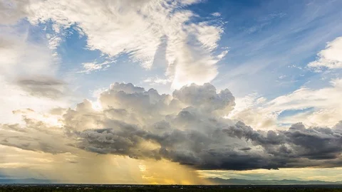 Time Lapse of Colorful dramatic sky with cloud at Sunrise. Stock Footage 94221701