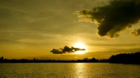 Time Lapse of Colorful dramatic sky with cloud at Sunrise. Stock Footage 94221751