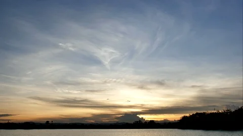 Time Lapse of Colorful dramatic sky with cloud at Sunrise. Stock Footage 94221785