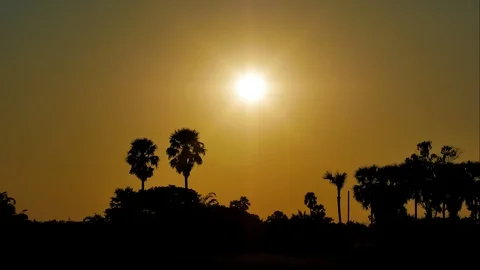 Time Lapse of Colorful dramatic sky with cloud at Sunrise. Stock Footage 120466294