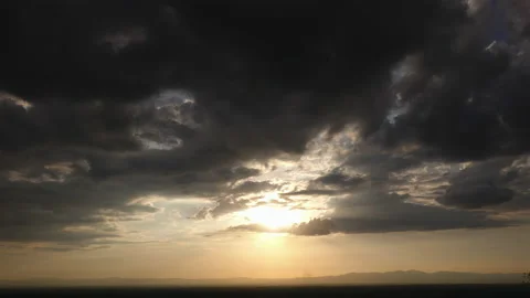 Time Lapse of Colorful dramatic sky with cloud at Sunrise Stock Footage 155013918