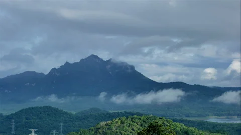 Time-lapse of Colorful dramatic sky on the landscape Stock Footage 158234269