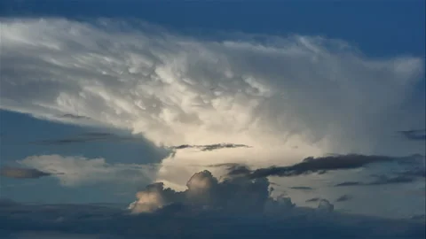 Time-lapse of Colorful dramatic sky on the landscape of after sunset Stock Footage 158235796