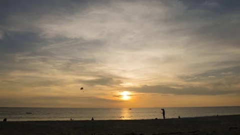 Time-lapse Colorful sunset or sunrise wtih clouds movement background. Stock Footage 76249672