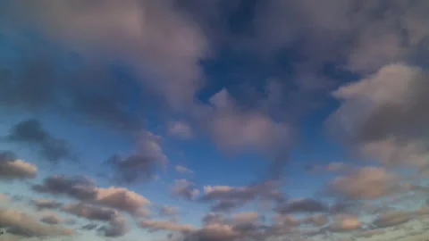 Time lapse of colourful clouds late evening  Stock Footage 157208045