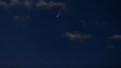 Time lapse of Comet NEOWISE or C/2020 F3 (NEOWISE). Stock Footage 136471590