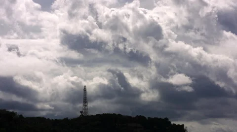 Time Lapse Communications Tower storm forming Stock-Footage 56728558