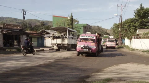 Time-lapse of commuters in East Timor Stock Footage 48168796