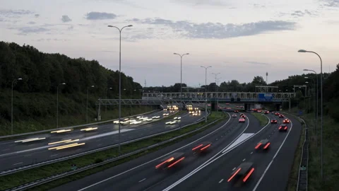 Time lapse of commuters on the highway Stock Footage 168320687