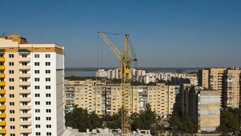 Time Lapse Construction Crane Stock-Footage 119114033