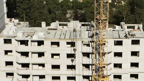 Time Lapse Construction Crane 库存影片 119114098