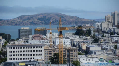 Time Lapse of Construction Crane in San Francisco Video stock 24833567