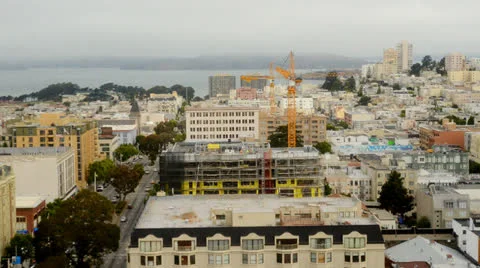 Time Lapse of Construction Crane in San Francisco Stock Footage 24833717