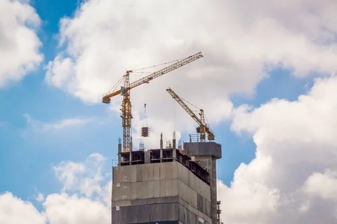 Time lapse Construction Site ,Chiang Mai in Thailand Stock Footage 79703457