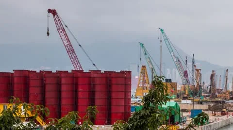 Time Lapse of Construction site Stock Footage 20442326