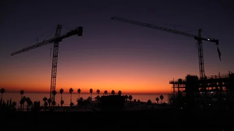 Time-lapse of a Construction Site Stock Footage 122090560