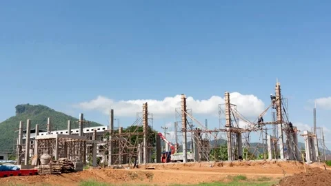 Time lapse construction site Stock Footage 301499614