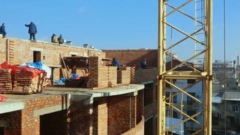 Time lapse of construction workers on construction site Stock Footage 103344151