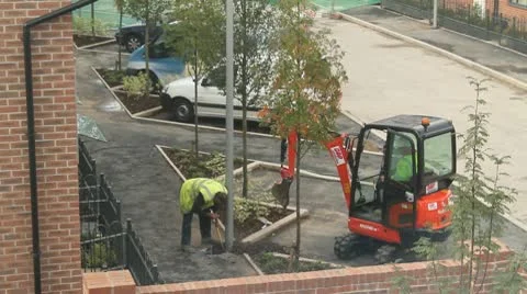 Time-lapse of construction workers Stock Footage 10687659