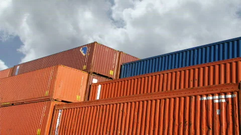 Time lapse of a containers in port Video stock 119430