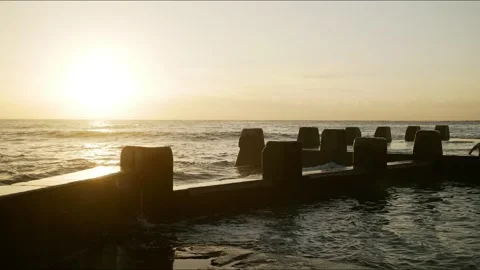 Time lapse Coogee's Ocean Pool at sunrise 4K Stock Footage 306343820
