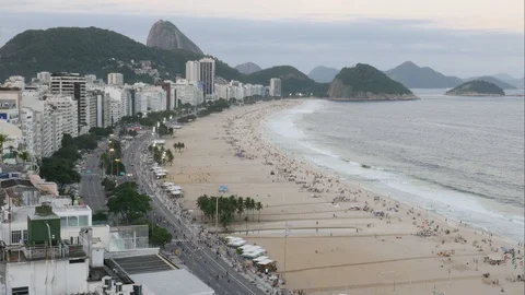 Time Lapse Copacabana beach, Rio de Janeiro, Brazil Stock Footage 105180087