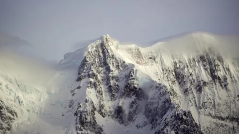 Time lapse of Cordón Adela mountain range in Patagonia Stock Footage 330889343