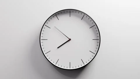 Time-Lapse Counterclockwise Seamless Loop Animation of Classic Wall Clock Stock Footage 315564932