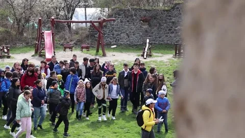 Time-lapse of the courtyard at Sukosd Bethlen Castle Stock Footage 186748053