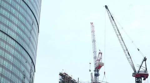TIME LAPSE. Crane moving barrels. Stock-Footage 41172840