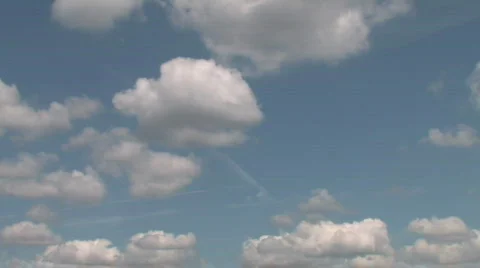 Time Lapse Crisp Blue Clouds Stock Footage 281416