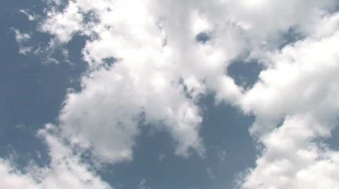 Time Lapse Crisp Blue Clouds Stock Footage 281455