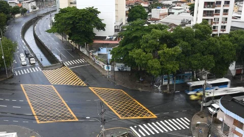 Time-lapse of crossing streets Stock Footage 129610330