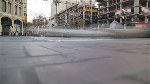 Time lapse Crosswalk Time Lapse San Francisco Stock Footage 121166064