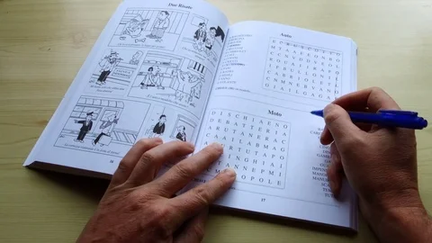 Time lapse crossword Stock Footage 78196276