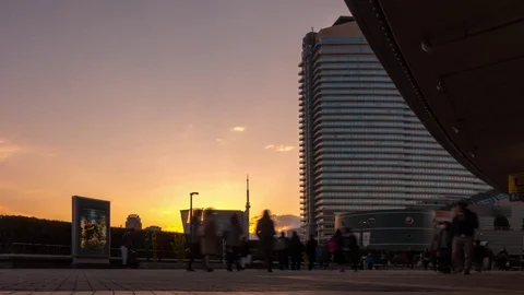 Time-lapse of crowd passing at urban area Stock Footage 73075362