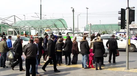 Time-lapse crowd people Stock Footage 36890887