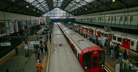 Time lapse crowd of people in  train station, London, UK Stock Footage 149875869