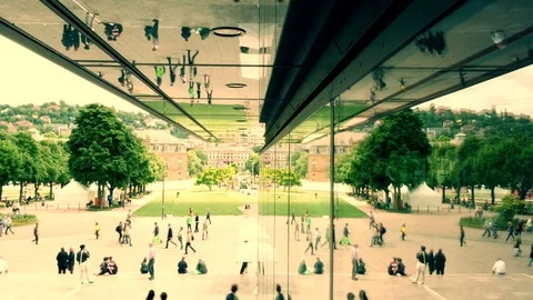 Time lapse of crowd of people walking in city district at rush hour time Stock Footage 72863543