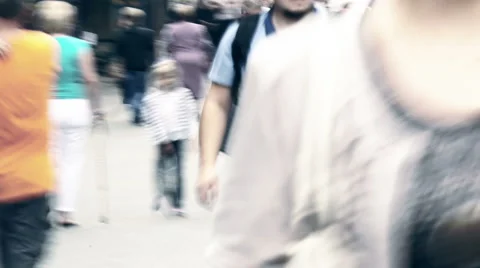 Time lapse of crowd walking in a street. Stock Footage 40651076